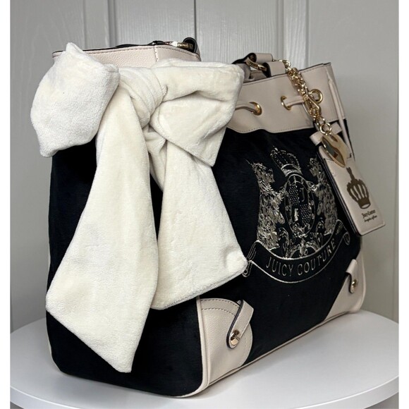 Juicy Couture Classic Scottie Dogs Tote Bag Liquorice/Crystal HTF Viral - Picture 14 of 16